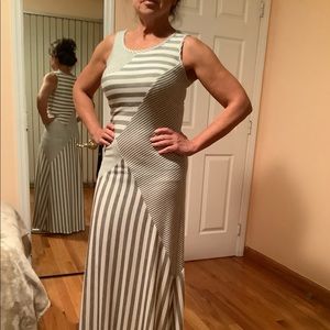 Final Sale! Finn&Clover long fancy-striped dress